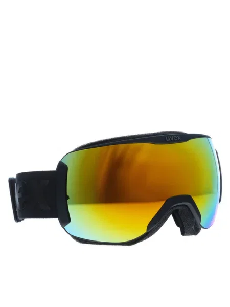 Lyžiarske okuliare UVEX Downhill CV black matt/mirror orange yellow čierna
