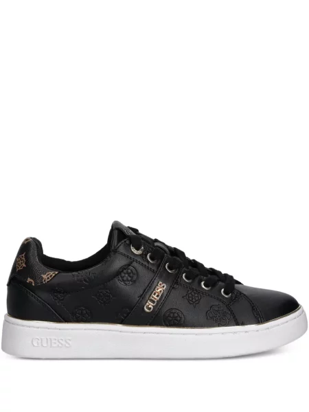 Sneakerși Guess cu autograf negru