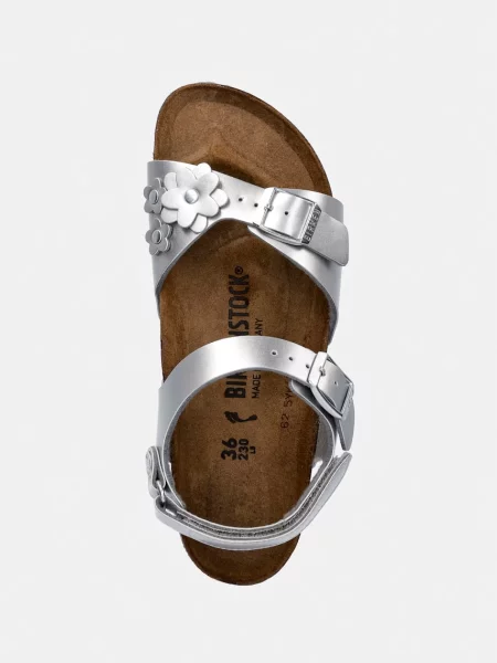 Birkenstock босоніжки дитячі шкіряні Rio AS Kids Flowers