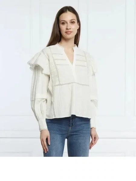 TWINSET hanorac | Relaxed fit alb