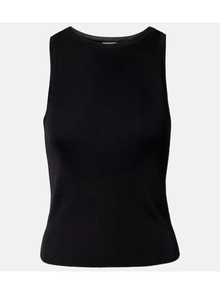 Top Saint Laurent tricotate negru
