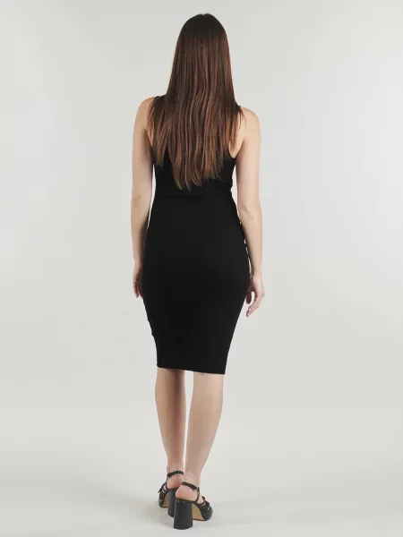 Rochie din denim Versace Jeans Couture negru
