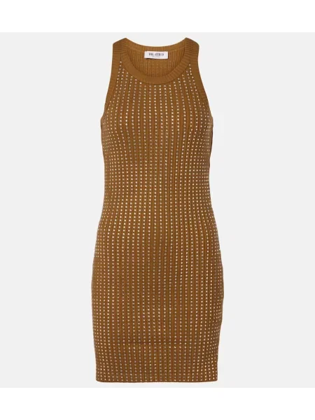 Rochie The Attico din jerseu verde