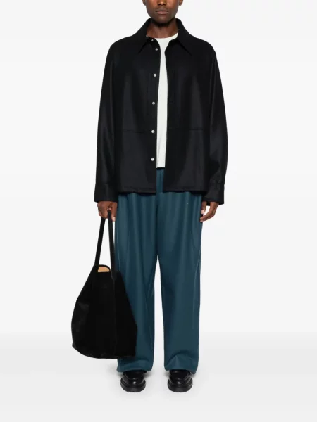 Koszula Jil Sander wełniana czarna