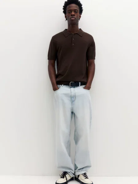Pull&Bear Pulover ciocolatiu