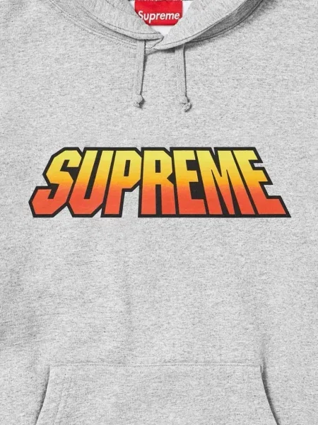 Hanorac cu glugă Supreme cu imagine cu gradient gri