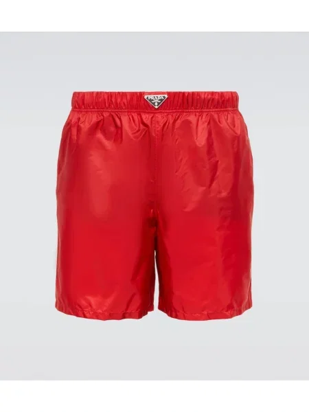 Plavalne hlačke Prada rdeča