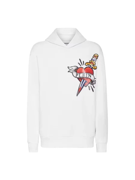 Bluza z kapturem Philipp Plein z kapturem biała
