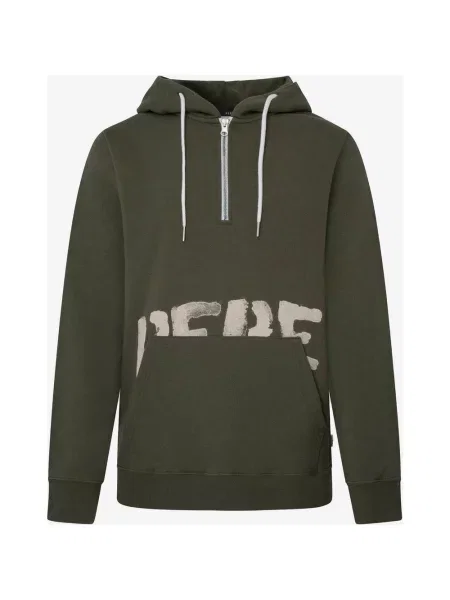 Bluza z kapturem Pepe Jeans Rolf Half Zip khaki S zielona