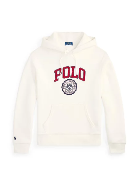 Hanorac din fleece Polo Ralph Lauren din fleece alb