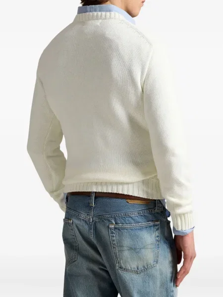 Ριγέ polo Polo Ralph Lauren με κουκούλα με αυτόγραφο λευκό