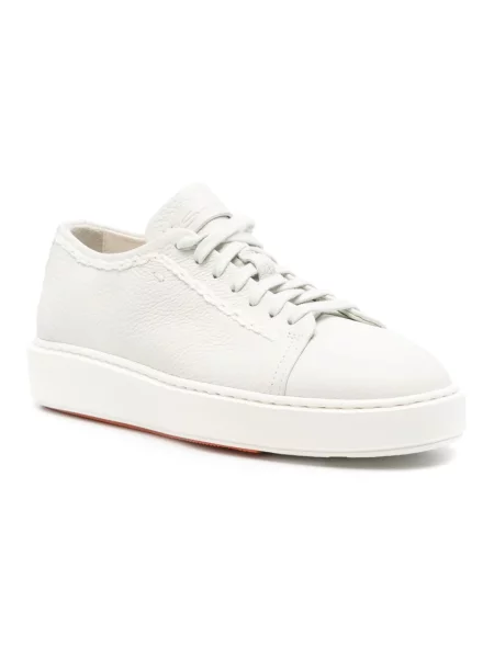 Sneakersy Santoni skórzane casual białe