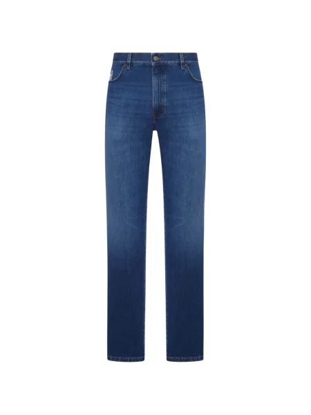 Blugi drepți Zegna albastru