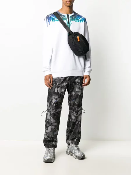 Raštuotos kamufležinės bėgimas kelnės Marcelo Burlon County Of Milan
