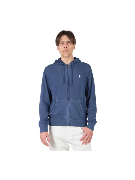 Bluza z kapturem Ralph Lauren z kapturem niebieska