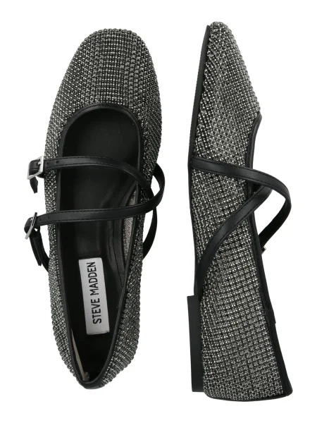 STEVE MADDEN Balerini cu glezna Watchlist / argintiu negru