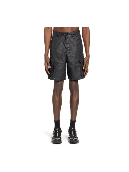 Szorty cargo Stone Island z kamieniami czarne
