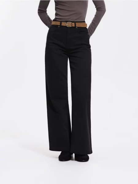 Reserved LADIES` JEANS TROUSERS & BELT negru