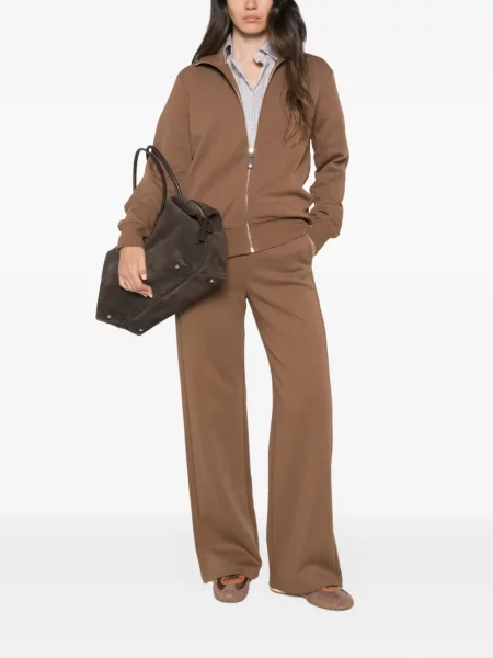 Pantaloni 's Max Mara alergare cu cordon maro