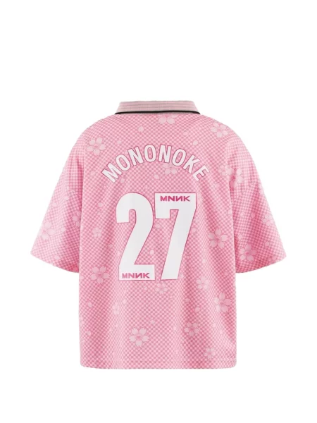 Φλοράλ polo Mononoke Made με σχέδιο ροζ