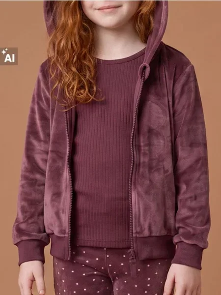 Sinsay Mikina na s kapucí a oušky burgundy