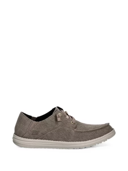 Pantofi loafer Skechers cu șireturi din dantelă maro