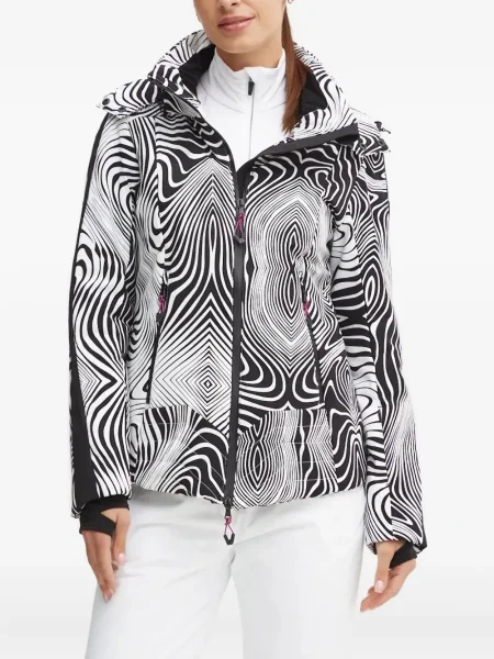 Jeździć na nartach kurtka narciarska Ea7 Emporio Armani z nadrukiem czarna