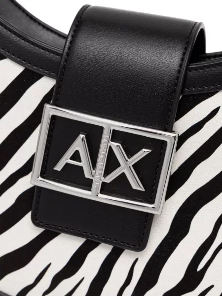 Чанта Armani Exchange с принт с принт зебра черно