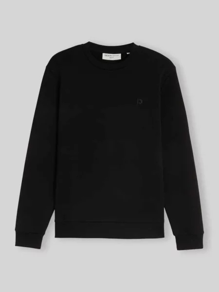 Bluza o kroju regular fit z mieszanki bawełny Tom Tailor Denim czarna