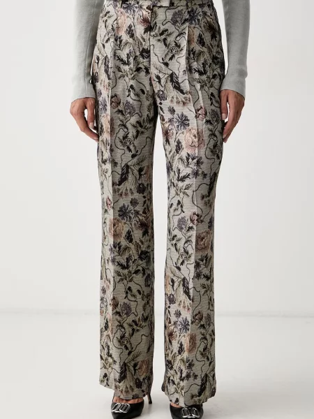 Seventy Venezia pantaloni pentru femei cu vâscoză bej