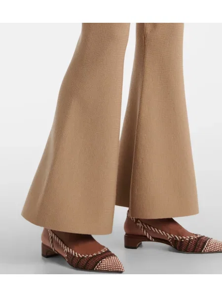 Pantaloni Gabriela Hearst de lână bej