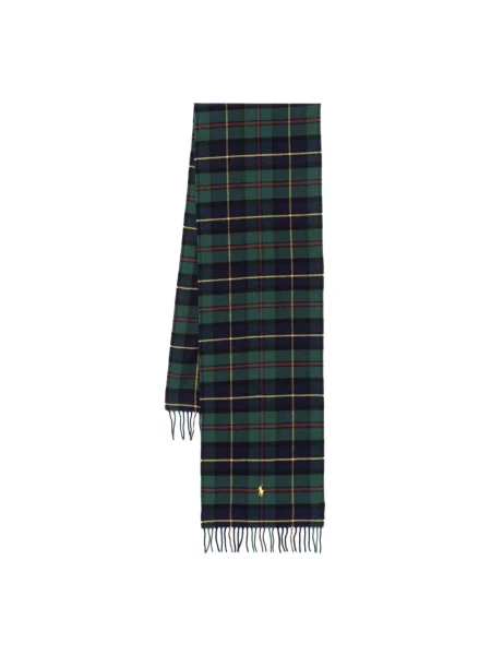 Polo Ralph Lauren szalik wełniany wzorzysty zielony