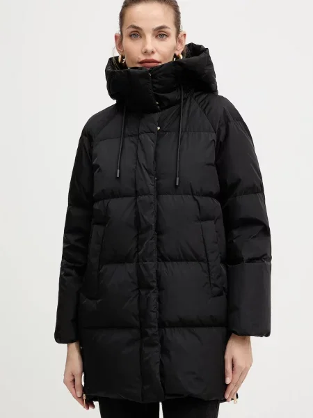 Płaszcz puchowy o kroju regular fit z kapturem model ‘NEWBEMBO’ czarny