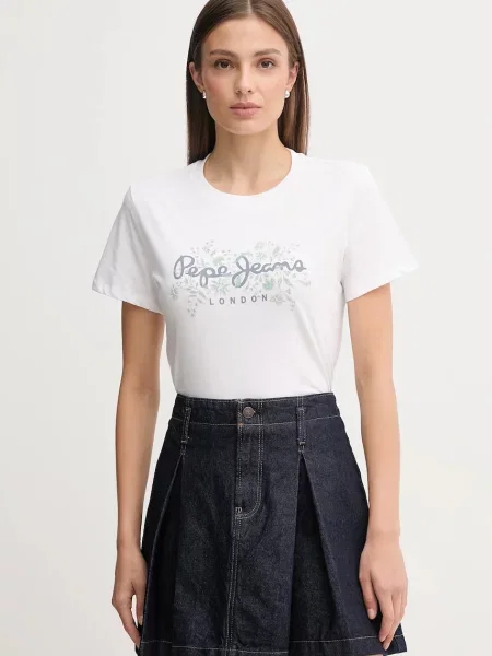 Тениска Pepe Jeans дамска бяло