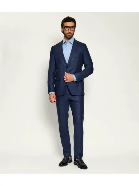 BOSS BLACK De lână costum negru