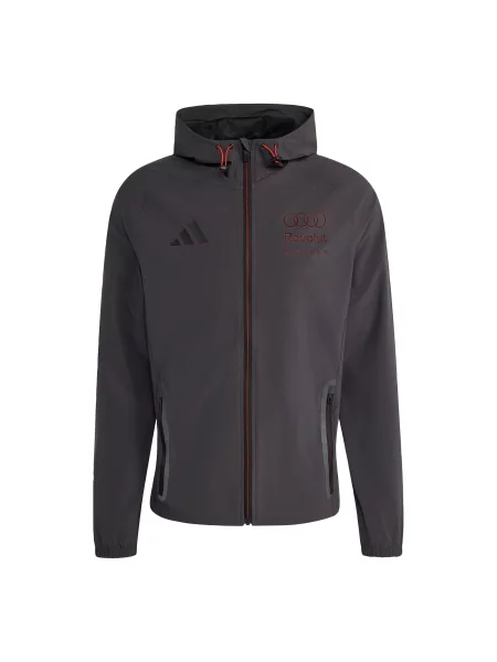 ADIDAS PERFORMANCE Sportovní bunda Audi Formula One Team DNA tmavě šedá / oranžově červená černá