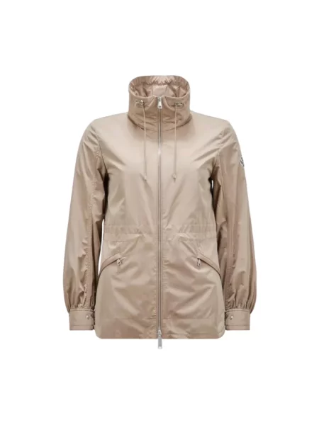 Krótka anorak Moncler beżowa