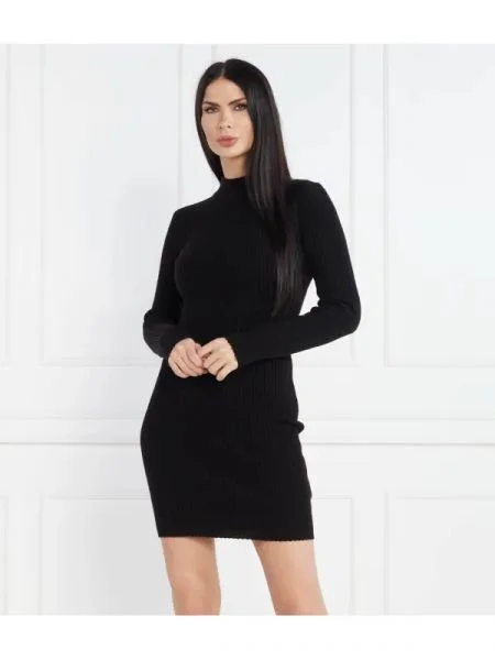 Michael Kors De lână rochie cu adaos de cașmir negru