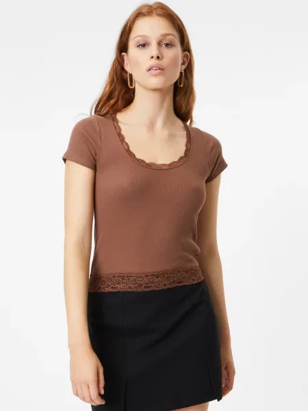 HOLLISTER Tricou caramel maro