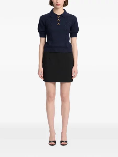 Top Alessandra Rich tricotate albastru