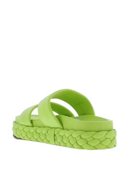Sandale Inuovo din piele țesuți verde