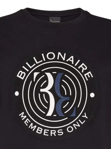 Kerek nyakú póló Billionaire nyomtatás fekete