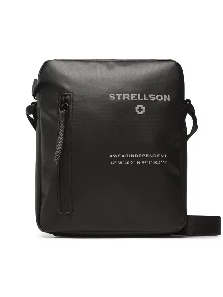 STRELLSON Τσάντα ώμου Stockwell Marcus ανοικτό γκρι μαύρο