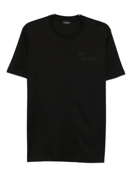 Tricou Paul & Shark cu broderie negru