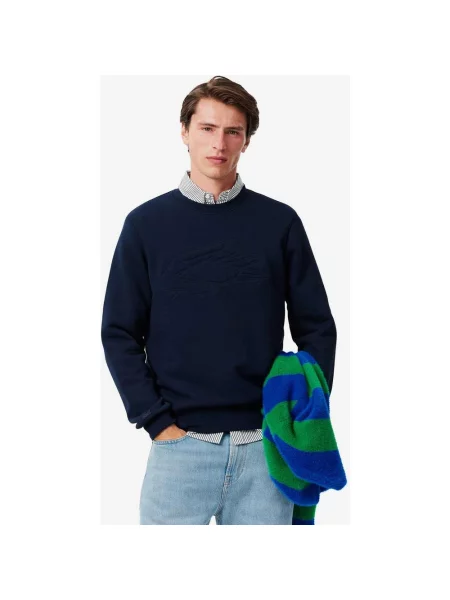 Bluza Lacoste Crocodile Crew XS niebieska