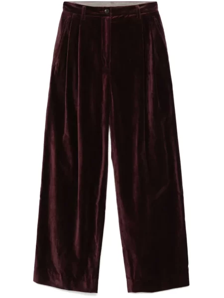 Aksamitne spodnie Ziggy Chen czerwone