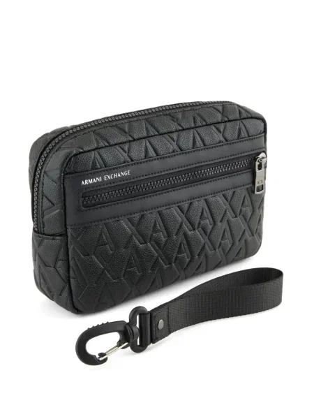 Geantă Armani Exchange cu autograf negru