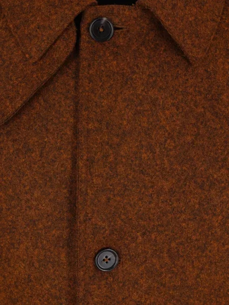 Palton Jil Sander de lână maro