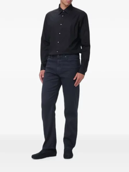 Cămașă Zegna din poplin negru