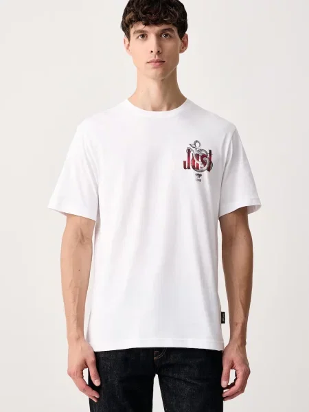 Just Cavalli tricou pentru bărbați din alb